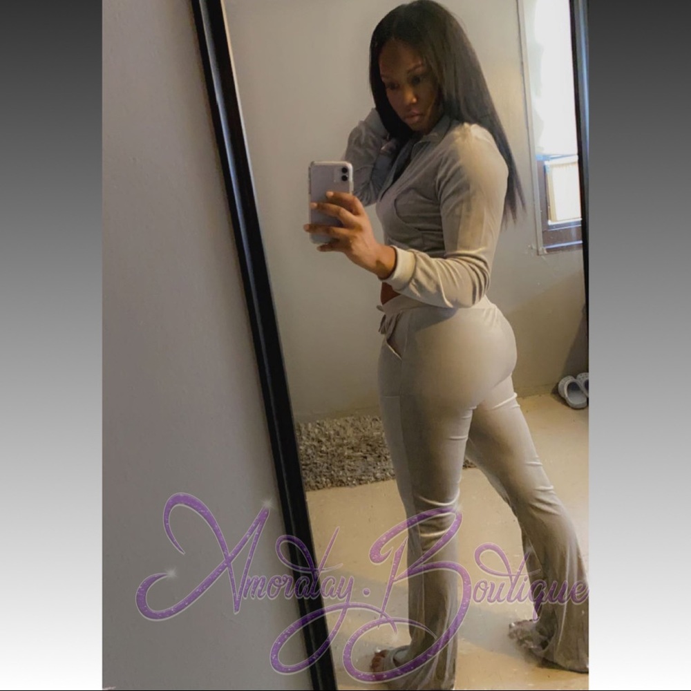 Velour Down Two Piece Set